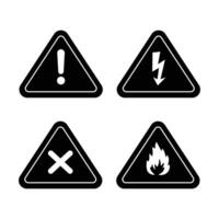 Exclamation mark of warning attention icon vector