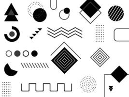 Geometric models flat shape background vector