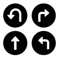 Collection of way sign, Road navigation arrows, direction mark, crossroad symbol, arrow set vector illustration.