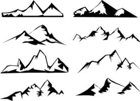 Mountain vector elements Create your own outdoor label, wilderness retro patch, adventure vintage badges, hiking stamps.