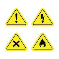 Exclamation mark of warning attention icon vector