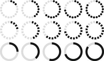 Load bar collection. loading icons on white background. vector