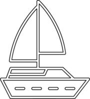 icono de vector de barco