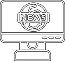 icono de vector de informe de noticias