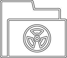 Radioactive Folder Vector Icon
