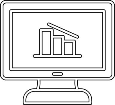 Online Data Analytics Vector Icon