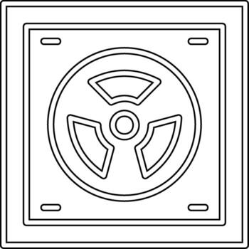 icono de vector radiactivo