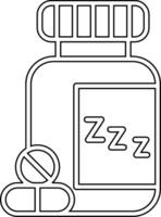 dormido pastillas vector icono