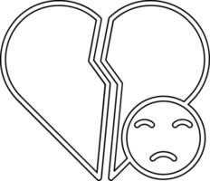 Broken Heart Vector Icon