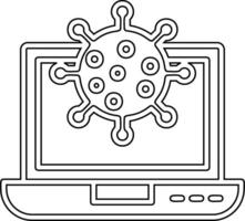 icono de vector de ataque de virus