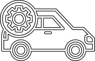 icono de vector de ajuste de coche