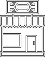 icono de vector de taller de reparación de automóviles