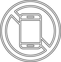 No Mobile Phone Vector Icon