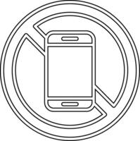 No Mobile Phone Vector Icon