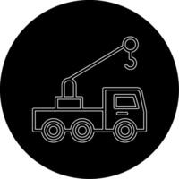 Lifting Crane Truck Vector Icon