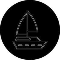 icono de vector de barco