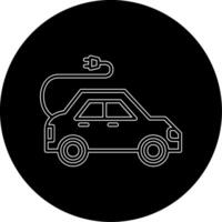 icono de vector de coche eléctrico