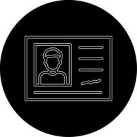 icono de vector de tarjeta de identificación