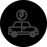 icono de vector de coche eléctrico