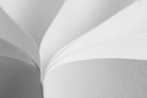 Abstract white macro background smooth lines of paper sheets. photo