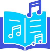 icono de vector de libro de música