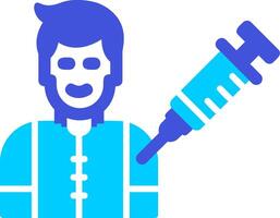 Man Vaccination Vector Icon