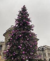 un Navidad árbol en Milán foto
