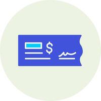 Bank Check Vector Icon