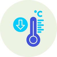 icono de vector de baja temperatura