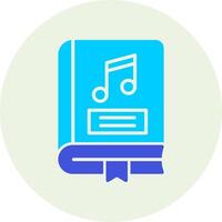 icono de vector de libro de música