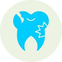 caries diente vector icono