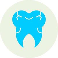 Cracked Tooth Vector Icon