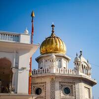 ver de detalles de arquitectura dentro dorado templo - harmandir sahib en amritsar, Punjab, India, famoso indio sij punto de referencia, dorado templo, el principal santuario de sijs en amritsar, India foto