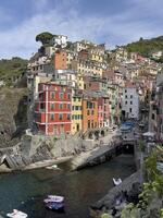 view of the town cinque terre photo