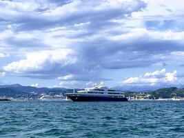 cruise ship in the ocean photo