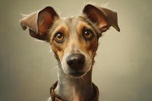 AI generated Stylish Clever dog animal. Generate Ai photo