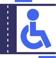 Handicap parking Solid Two Color Icon vector