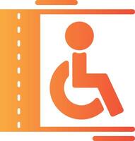 Handicap parking Solid Multi Gradient Icon vector