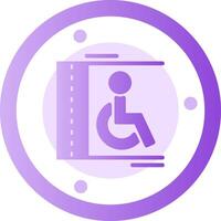Handicap parking Glyph Gradient Icon vector