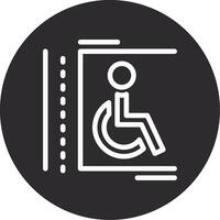 Handicap parking Inverted Icon vector