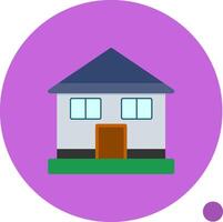 Home Flat Shadow Icon vector