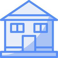 Home Line Filled Blue Icon vector