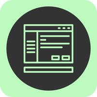 Settings Linear Round Icon vector