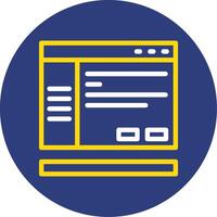 Settings Dual Line Circle Icon vector