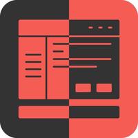 Settings Red Inverse Icon vector