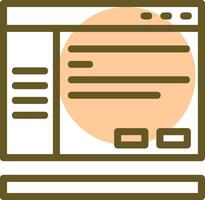 Settings Linear Circle Icon vector