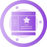 Star Glyph Gradient Icon vector