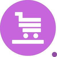 Cart Glyph Shadow Icon vector