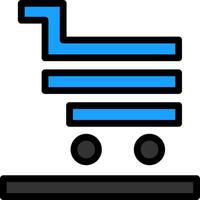 Cart Line Filled Icon vector