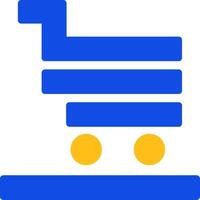 Cart Flat Two Color Icon vector